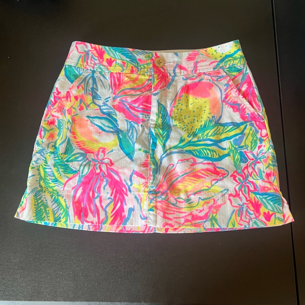 Lilly Pulitzer Colorful Floral Mini Skirt